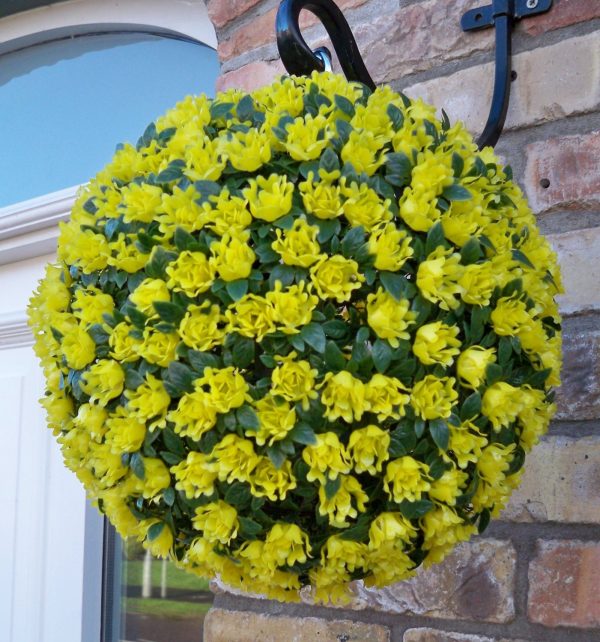 Yellow artificial topiary ball