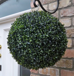 Artificial 38cm Buxus Boxwood single topiary ball