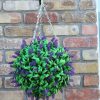 Purple Lush Lavender Long Leaf Topiary Grass Balls