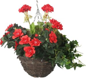 Artificial hanging basket