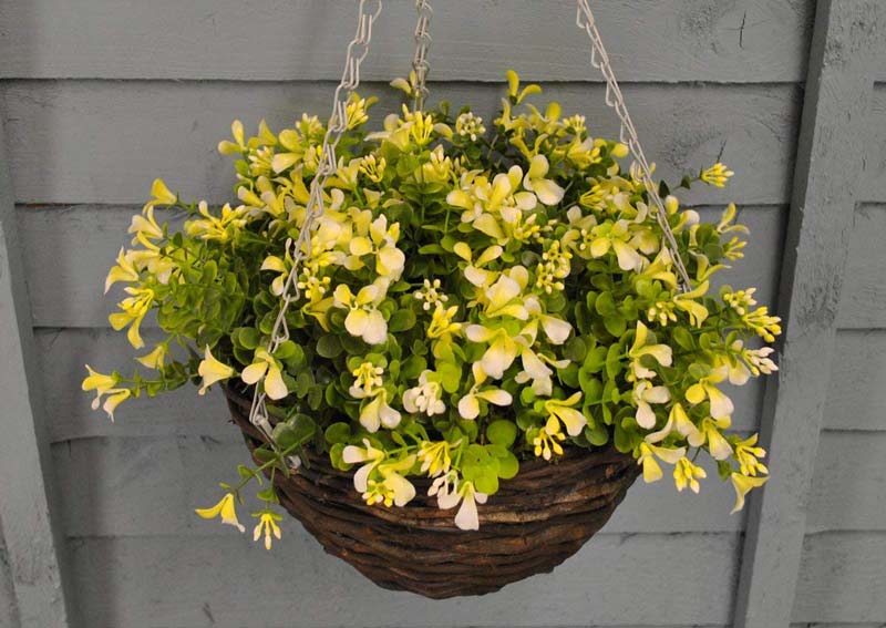 Artificial hanging basket